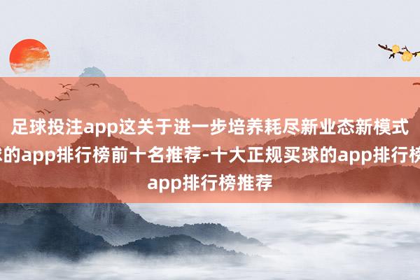 足球投注app这关于进一步培养耗尽新业态新模式-买球的app排行榜前十名推荐-十大正规买球的app排行榜推荐