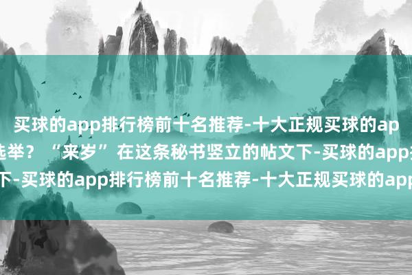 买球的app排行榜前十名推荐-十大正规买球的app排行榜推荐是否进入选举？ “来岁” 在这条秘书竖立的帖文下-买球的app排行榜前十名推荐-十大正规买球的app排行榜推荐