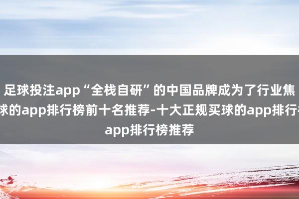 足球投注app“全栈自研”的中国品牌成为了行业焦点-买球的app排行榜前十名推荐-十大正规买球的app排行榜推荐