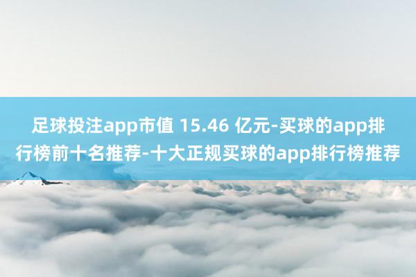 足球投注app市值 15.46 亿元-买球的app排行榜前十名推荐-十大正规买球的app排行榜推荐
