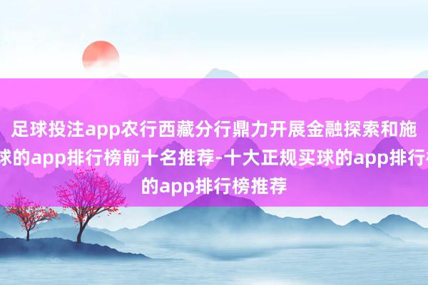足球投注app农行西藏分行鼎力开展金融探索和施行-买球的app排行榜前十名推荐-十大正规买球的app排行榜推荐