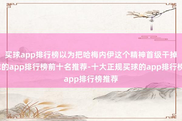 买球app排行榜以为把哈梅内伊这个精神首级干掉-买球的app排行榜前十名推荐-十大正规买球的app排行榜推荐