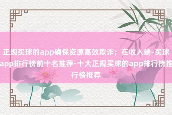 正规买球的app确保资源高效欺诈；在收入端-买球的app排行榜前十名推荐-十大正规买球的app排行榜推荐