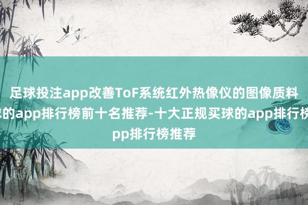 足球投注app改善ToF系统红外热像仪的图像质料-买球的app排行榜前十名推荐-十大正规买球的app排行榜推荐