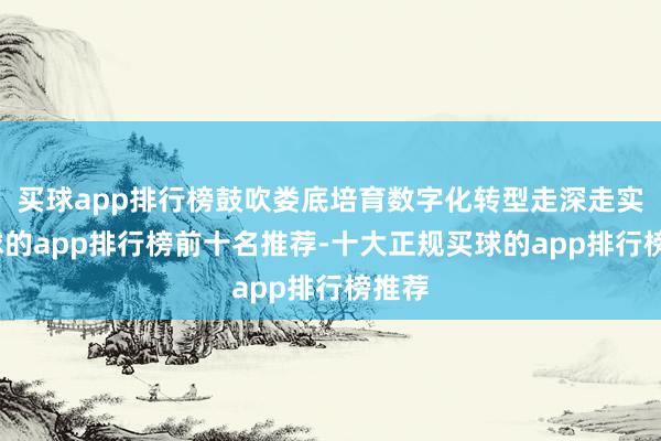 买球app排行榜鼓吹娄底培育数字化转型走深走实-买球的app排行榜前十名推荐-十大正规买球的app排行榜推荐